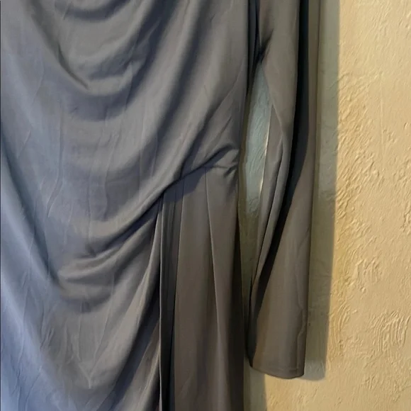 Topshop Elegant Gray Draped Dress - Picture 5 of 9